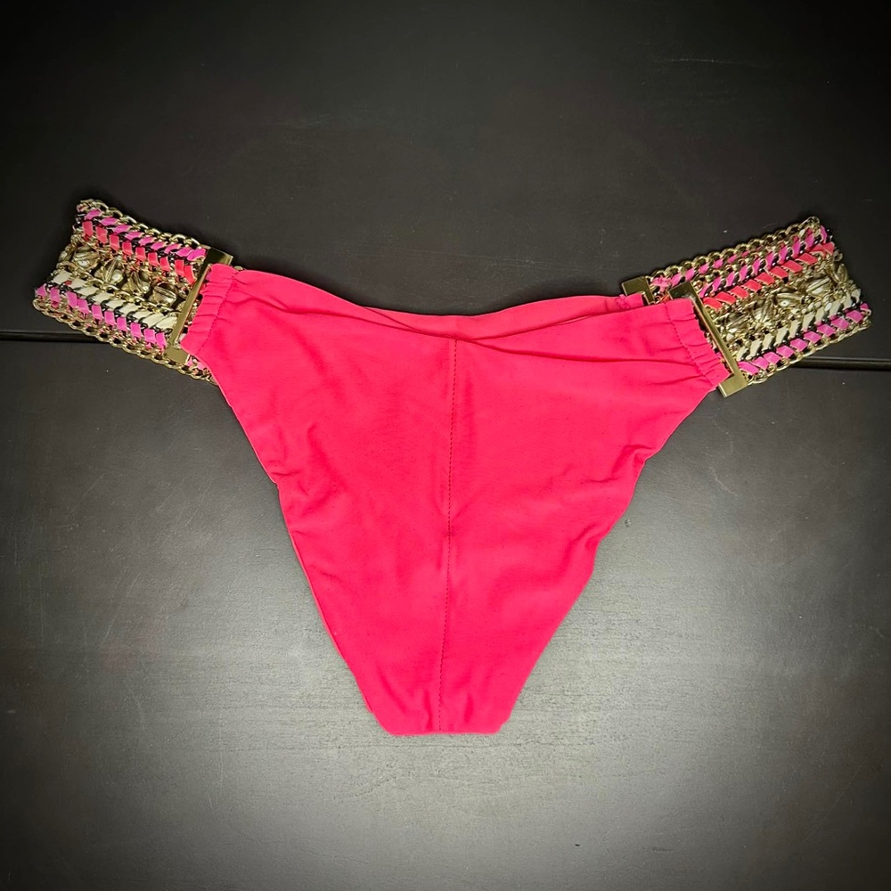 Beach Bunny “Belize Beauty” Bikini Bottoms Pink - Picture 2 of 11